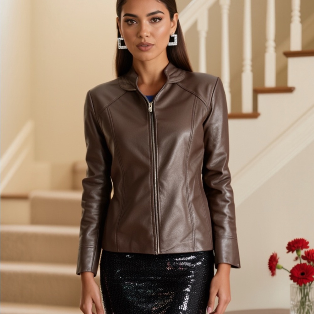 Covington Chocolate Leather Jacket